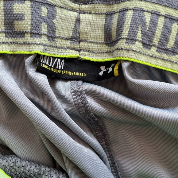 Under Armour Gray and yellow Athletic Shorts size medium - Picture 5 of 5